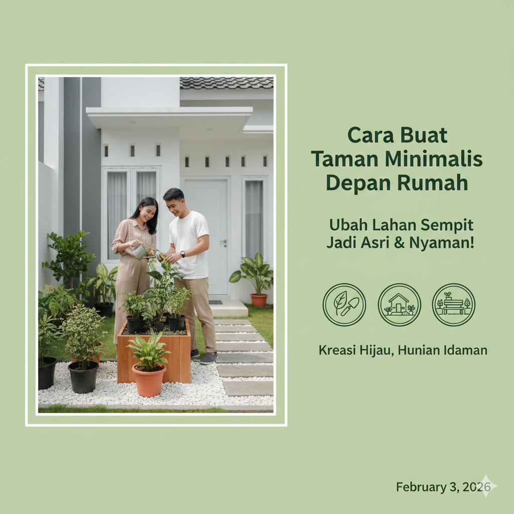 taman minimalis depan rumah
