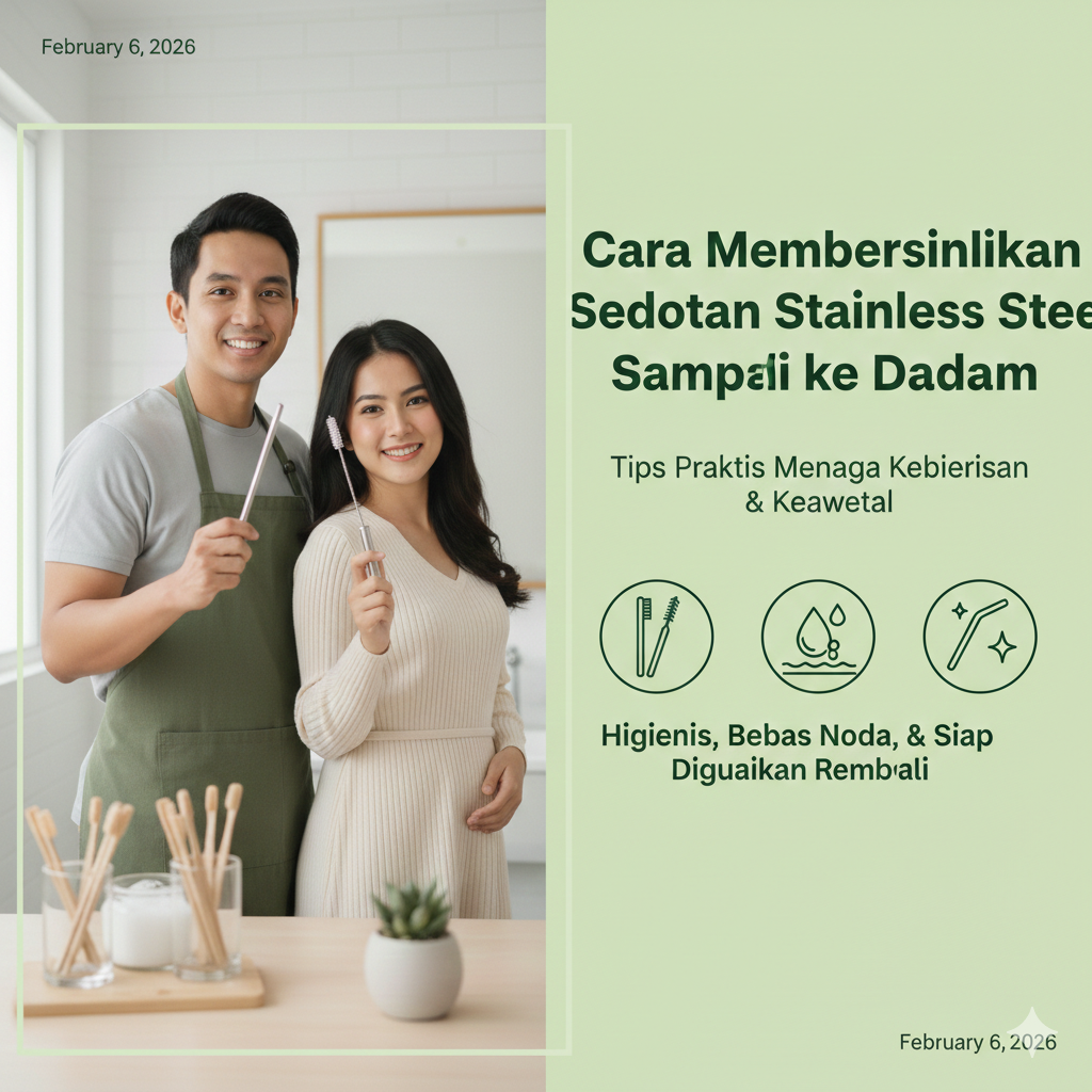 cara membersihkan sedotan stainless