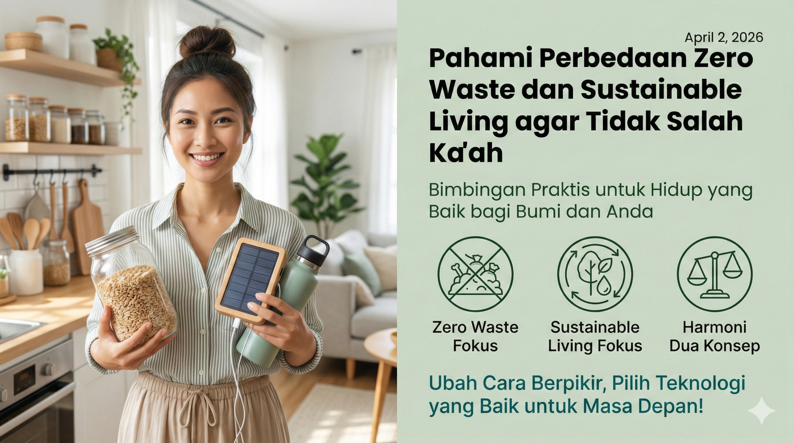 perbedaan zero waste dan sustainable living