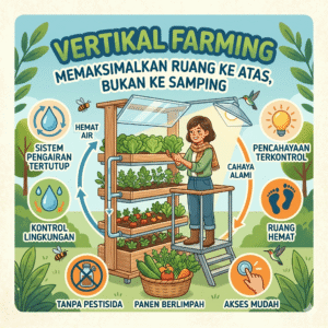 urban farming - Vertikal Farming — Memaksimalkan Ruang ke Atas, Bukan ke Samping