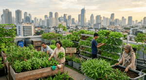 ide bisnis ramah lingkungan - Pertanian Organik Urban (Urban Farming)