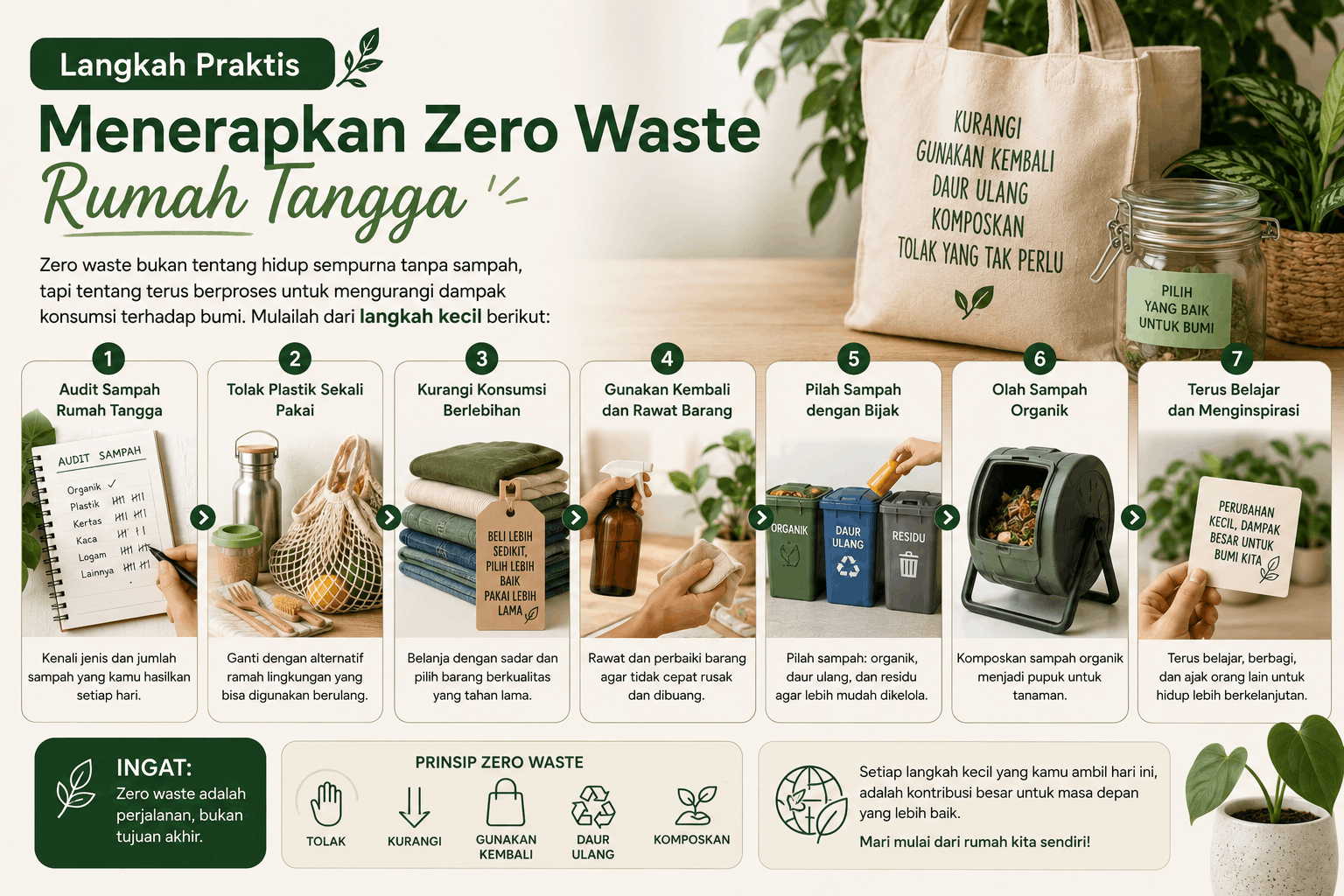 Langkah Praktis Menerapkan Zero Waste Rumah Tangga