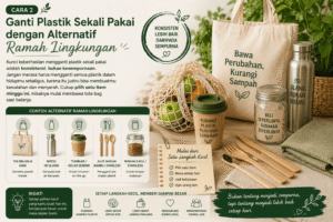 Cara 2 – Ganti Plastik Sekali Pakai dengan Alternatif Ramah Lingkungan