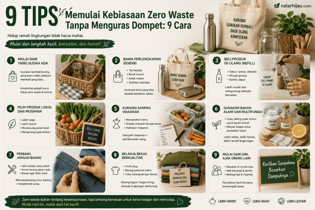 9 Tips Memulai Kebiasaan Zero Waste Tanpa Menguras Dompet: 9 Cara