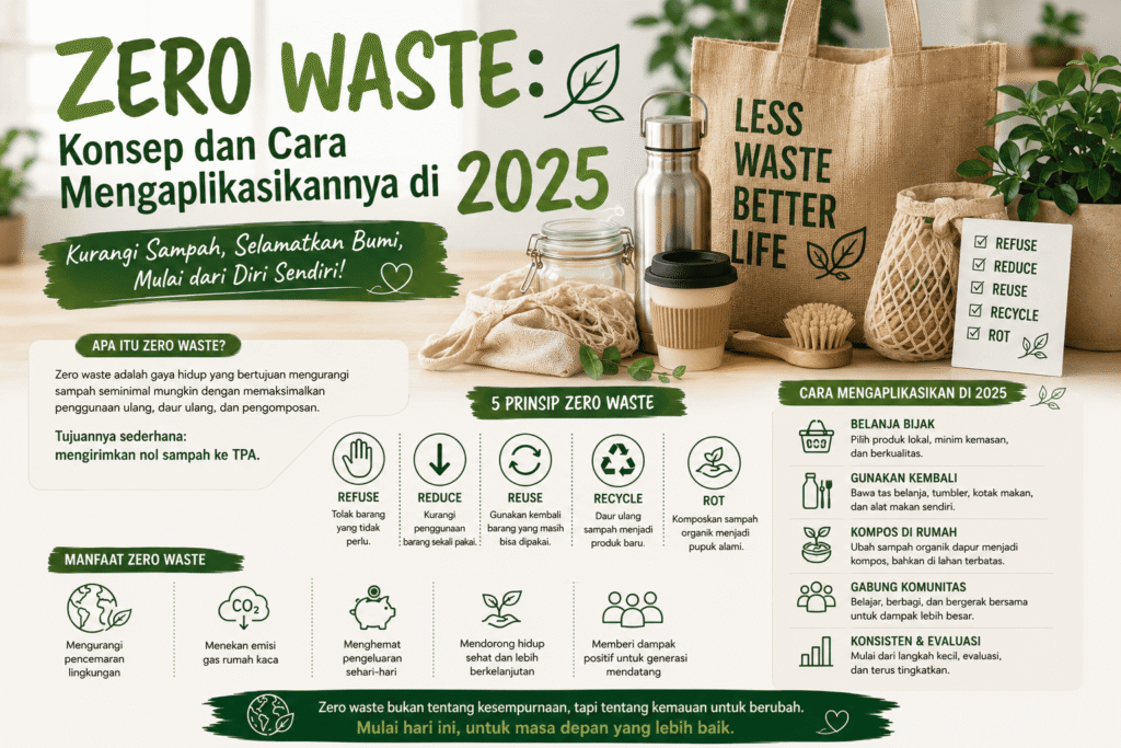 Zero Waste: Konsep dan Cara Mengaplikasikannya di 2026 Zero Waste: Konsep dan Cara Mengaplikasikannya di 2026