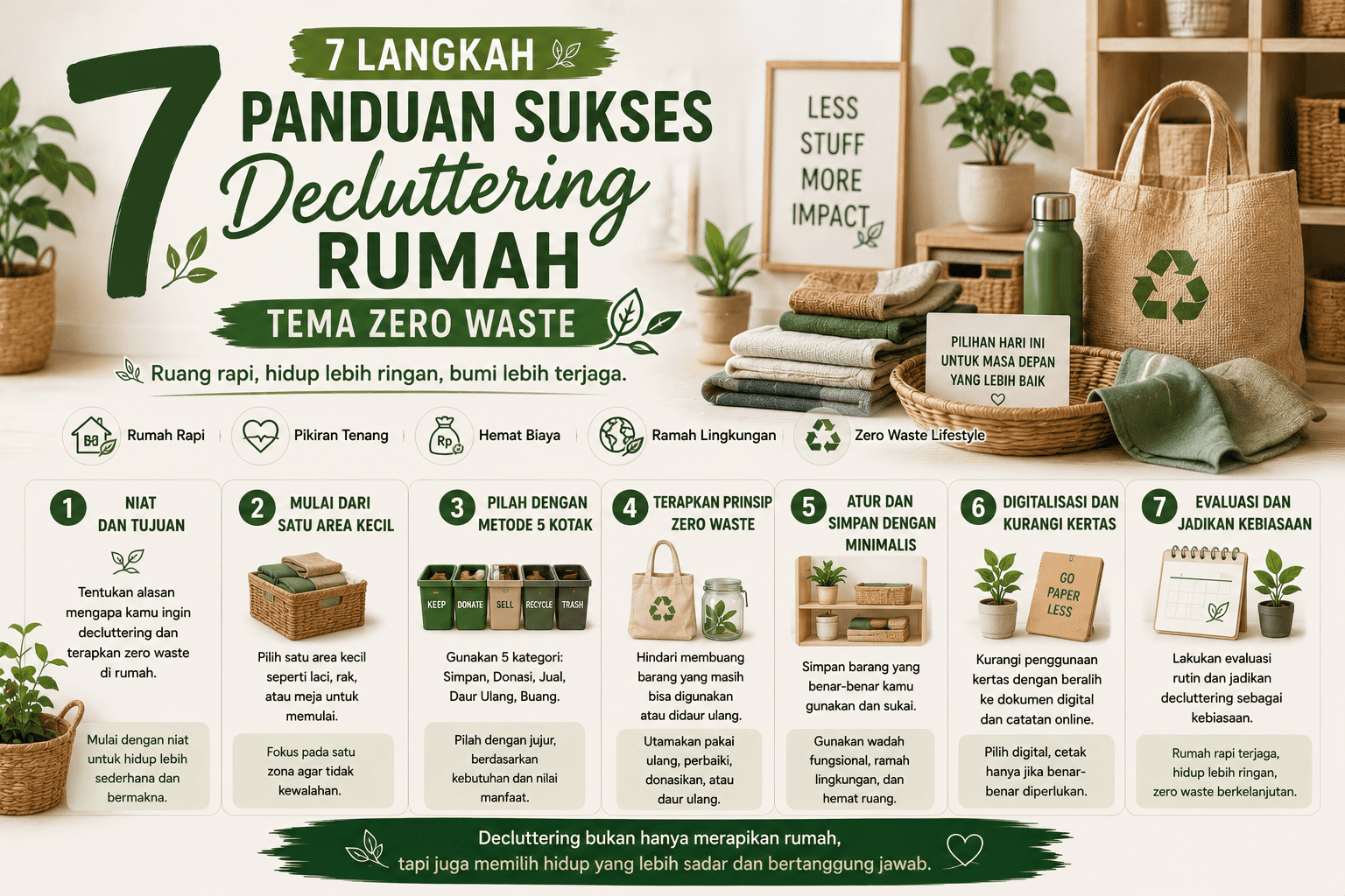 Panduan Sukses Decluttering Rumah Tema Zero Waste