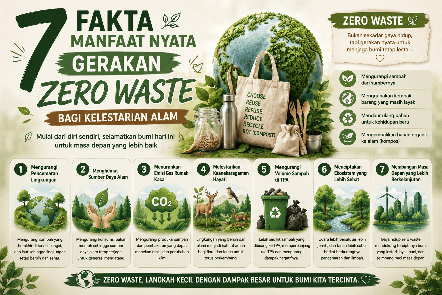 7 Manfaat Nyata Gerakan Zero Waste Bagi Kelestarian Alam