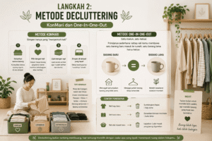 Langkah 2: Metode Decluttering KonMari dan One-In-One-Out